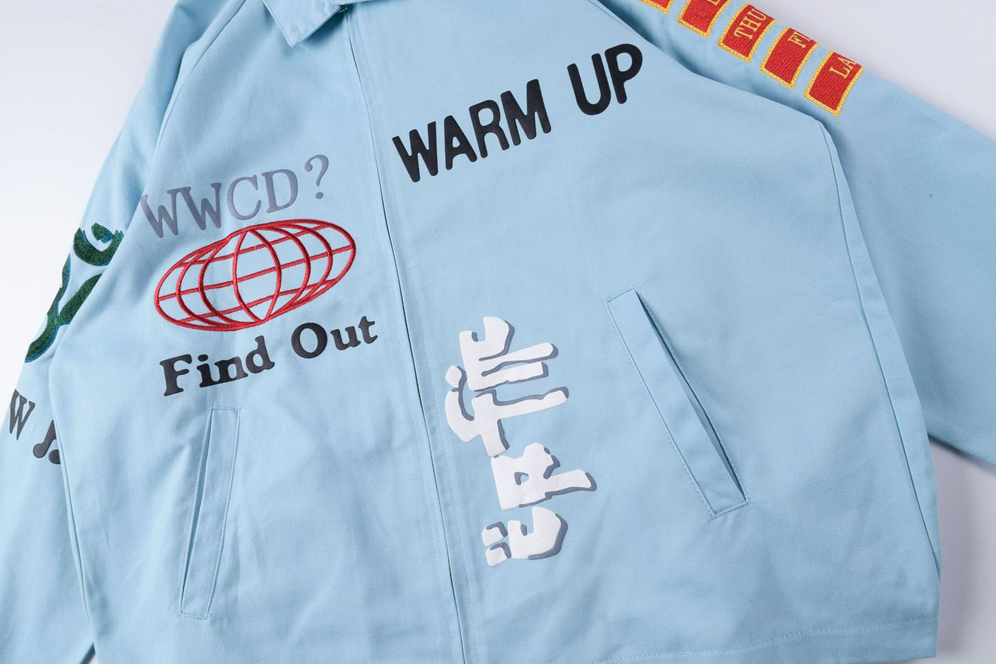 Hip Hop Kanye High Street Embroidered Sun LOGO Jacket Long Sleeve