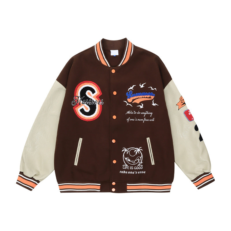 Men's Spring And Autumn Baseball Uniform Jacket