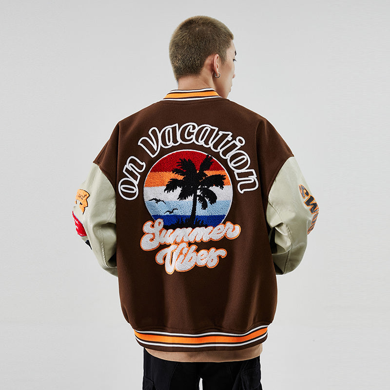 Men's Spring And Autumn Baseball Uniform Jacket